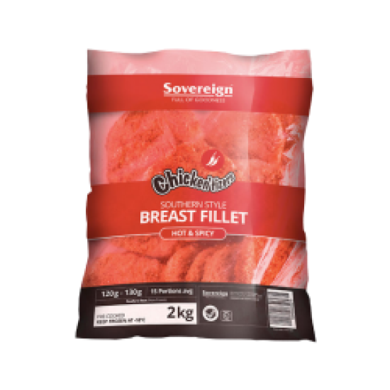 Chicken'tizers Hot & Spicy Breast Fillets 2kg Chicken'tizers Hot & Spicy Breast Fillets 2kg