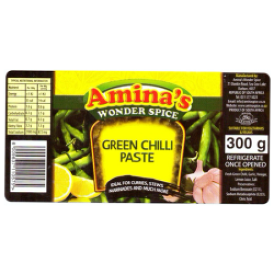 Amina's Green Chilli Paste 300g