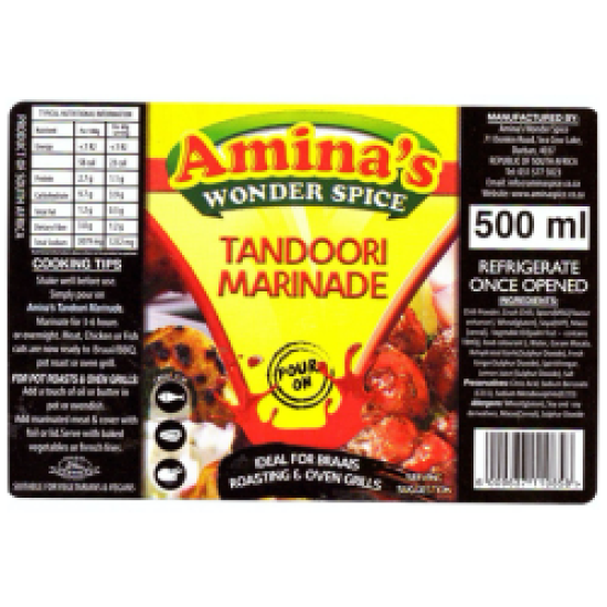 Amina's Tandoori Pour On 500ml Amina's Tandoori Pour On 500ml