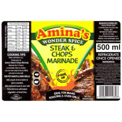 Amina's Steak & Chops Pour On 500ml