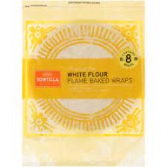 Tortilla White Flour Flame Baked Wraps 8 Tortilla White Flour Flame Baked Wraps 8