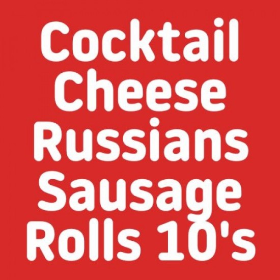 Cocktail Cheese Russians Sausage Rolls 10's